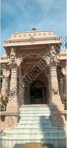 Pink Sandstone Sacred Prayer Mandir