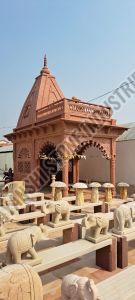 Red Sandstone Traditional Indian Temple