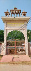 Traditional Red Sandstone Gate