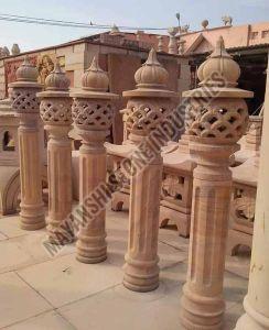 Red Sandstone Decorative Heritage Lamp