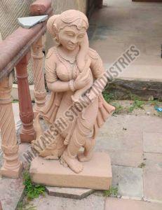 Pink Polished Sand Stone Statue