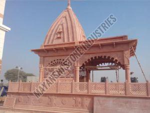 Red Sandstone Traditional Indian Temple
