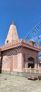 Pink Sandstone Luxury Carved Temple