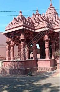 Red Antique Traditional Sandstone Temple