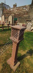 Red Sandstone Decorative Heritage Lamp
