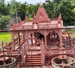 Red Sandstone Ornamental Hindu Temple