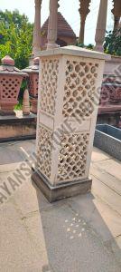 Red Sandstone Outdoor Garden Lamp