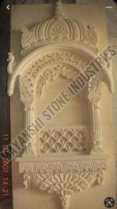 Red Sandstone Traditional Lattice Window