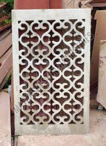 White Mint Sandstone Patterned Jali