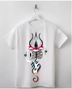 White Men Casual Wear Printed T-Shirt