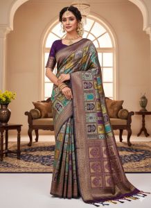 Designer Lichi Banarasi Saree