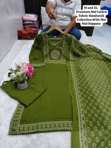 Designer Women Cotton Kurti Pant Set