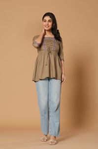 Embroidered Short Kurti for Women