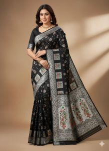 Gold Zari Paithani Silk Saree