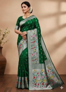 Paithani Printed Silk Saree