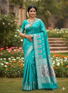 Paithani Saree with Meenakari Work