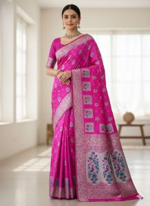 Paithani Silk Saree with Gold Zari