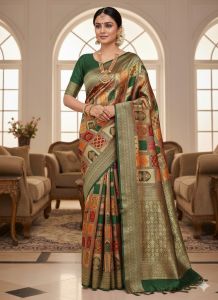 Pure Lichi Banarasi Silk Saree