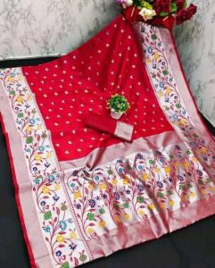 Pure Silk Printed Paithani Saree
