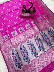 Paithani Silk Saree with Gold Zari