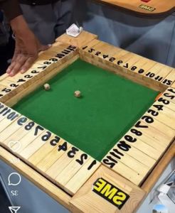 Wooden Shut Box Dice Game