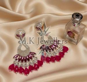 Ladies Rani Pink Designer Drop Earrings