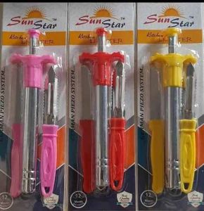 Sun Star Gas Lighter Peeler Knife Set