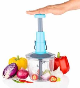 Sun Star Sky Blue Hand Push Vegetable Chopper