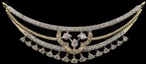 18K Gold Broad Diamond Mangalsutra