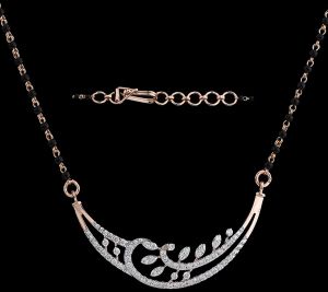 18K Gold Diamond Wave Mangalsutra