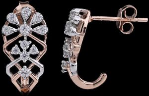 18k Gold High Carat Brilliant Round Diamond Cluster Studs