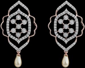 18k Gold Luxury High Carat Brilliant Diamond Drop Earrings