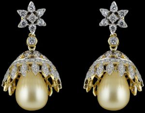 18k Gold Luxury High Carat Diamond Cluster Earrings