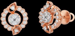 18k Gold Minimalist Marquise Cut Diamond Style Studs