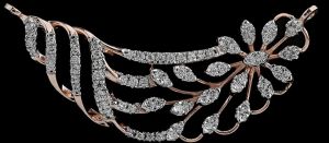 18k Rose Gold Circular Pattern Diamond Mangalsutra