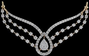 Crescent Style Diamond Mangalsutra