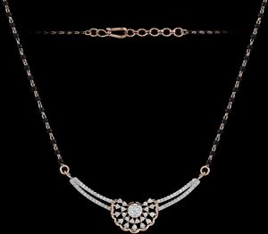 Intricate Diamond Pendant Mangalsutra