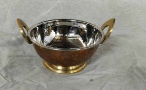 Stainless Steel Brass Hammered Kadai