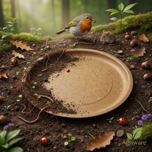 8 Inch Plain Biodegradable Dinner Plate