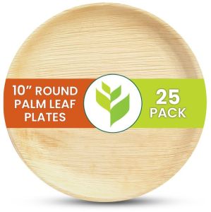 Areca Palm Leaf Round Dinner Plates