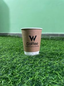 Printed Brown Kraft Paper Coffee Cup