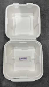 Sugarcane Bagasse Clamshell Food Container