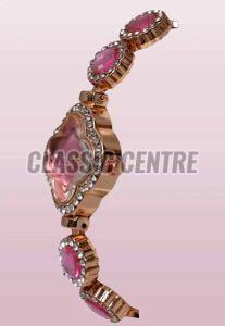 Ladies Party Wear Diamond Studded Analog Watch