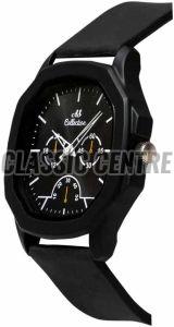 Men Black Strap Analog Watch