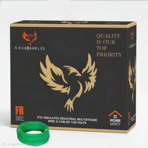 PVC Insulated Industrial Multistrand Green Cable