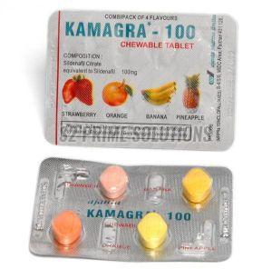 100mg Kamagra Sildenafil Citrate Chewable Tablet