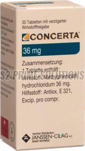 36mg Concerta Methyphenidate ER Tablet