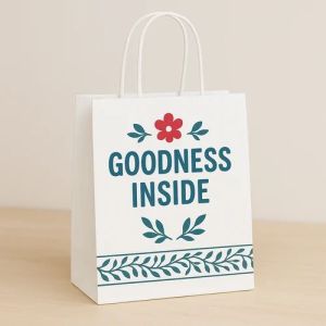 White Kraft Paper Carry Bag
