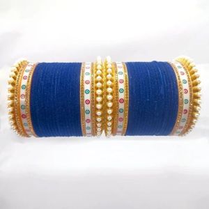 60 Piece Blue Glass Bangle Set