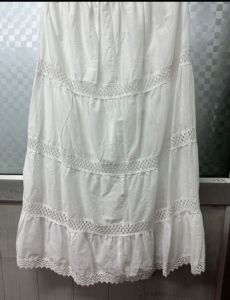 Ladies White Cotton Long Skirt